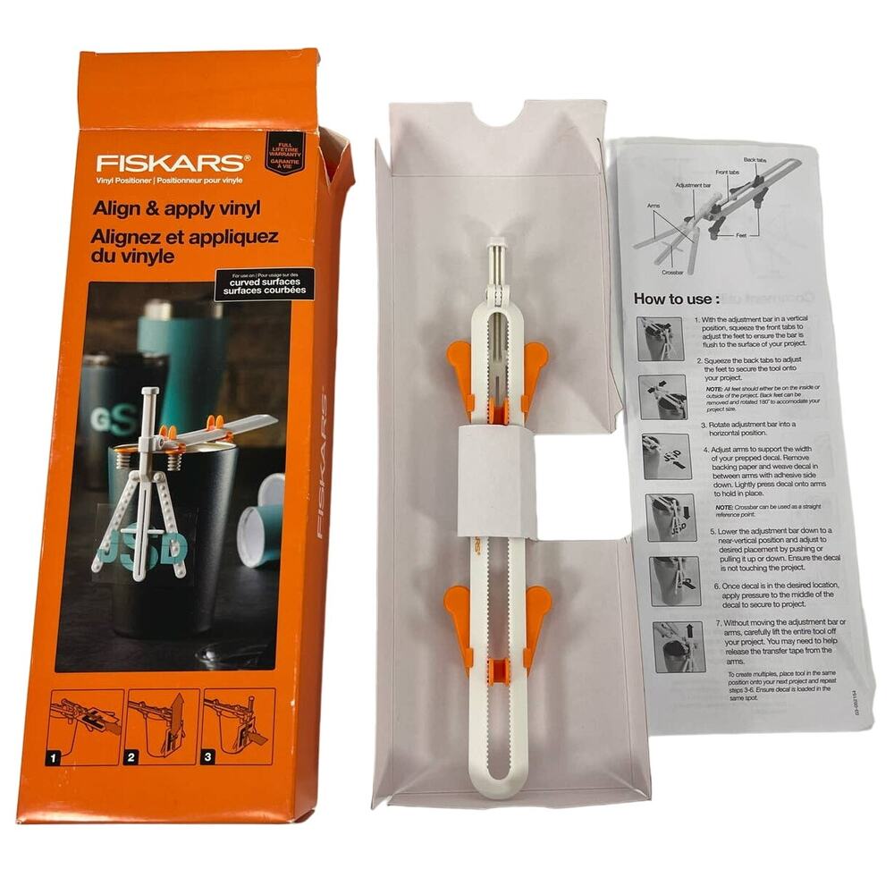 Fiskars Vinyl Positioner-Align & Apply - Accessory Tool - New in Box
